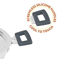 Borosil Cookfresh Tri-ply Stainless Steel Kadhai with Lid, Induction Friendly, 1.5 L, 20 cm Dia