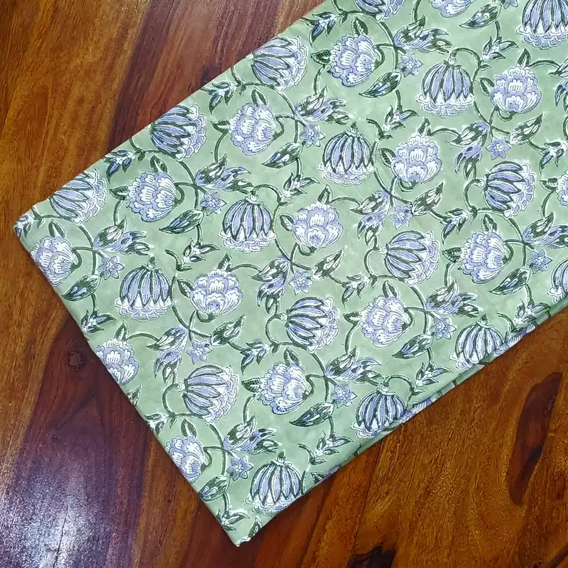 Sanganeri Handblock Cotton Fabric #52