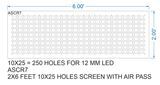 ASCR7 2X6 FEET 10X25 HOLES SCREEN WITH AIR PASS