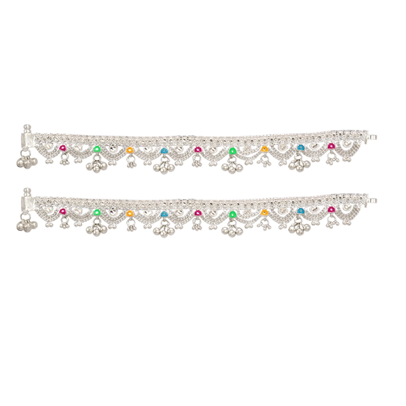 Sterling silver Chain Type Anklets/Payal