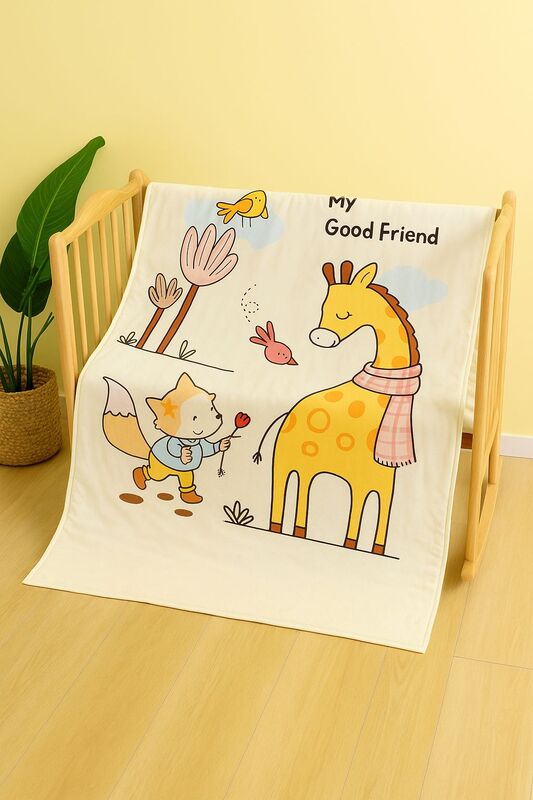 Toddler Quilt Blanket – Soft, Safe & Cozy Comfort - Jungle Tales Toddler Quilt Blanket – Soft, Safe & Cozy Comfort - Jungle Tales