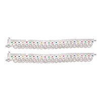 Silver Anklets for women/Enamel design Payals/Kolusu/Chain model