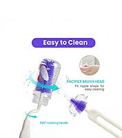 Silicone Baby Bottle Cleaning Brush Kit with Storage Holder Silicone Baby Bottle Cleaning Brush Kit with Storage Holder