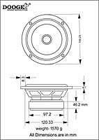 DS-52G060 5..25" MID BASS 4 Ohms Double magnet Hifi Driver ( 2 pcs )