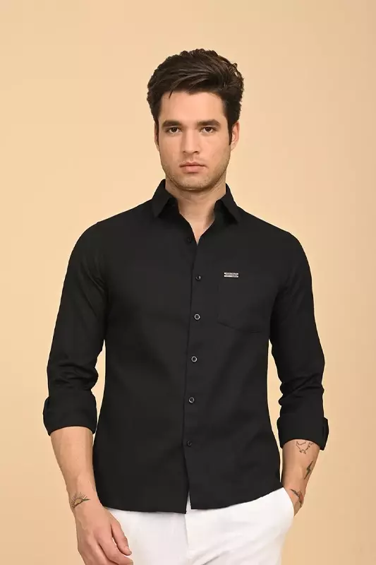 Men's Formal Shirt - Black