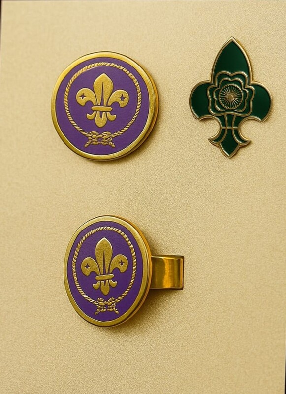 Wosm Badge/Woggle & BSG Badge - Pine Set