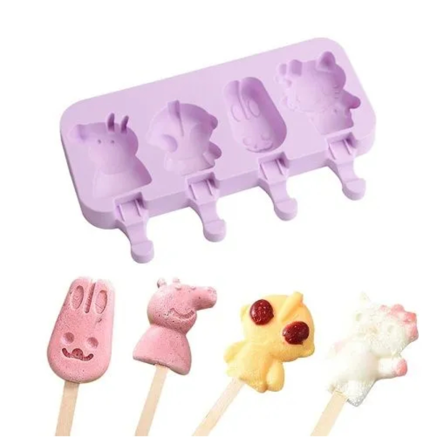 Silicon Mold Cake Sickle Peppa Pig 4 Cavity