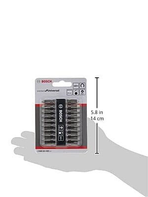 Bosch Metal 2608521039 65 Mm Double Ended Bit Set Ph2/Ph2, Pack Of 10