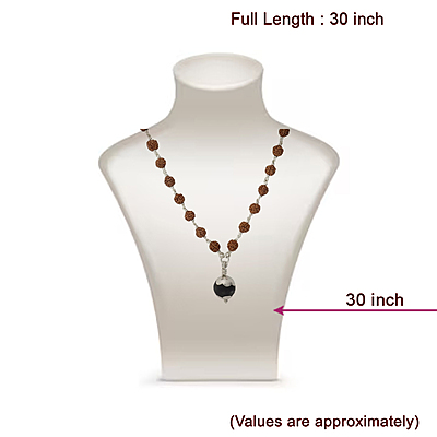 Silver Rudraksha Karungali Pendant Mala - Shop Now