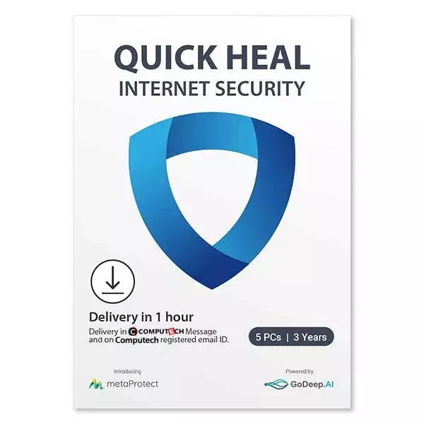 Quick Heal Internet Security 5 PCs 3 Years Antivirus for Windows PC
