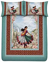 New 7D Digital Print Bedsheet Soft, Stylish & Premium Quality Bed Sheet King-225 x 250 CM)