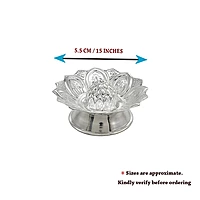 Sterling Silver Agarbatti Stand Lotus Design Incense Dhoop Sticks Holder