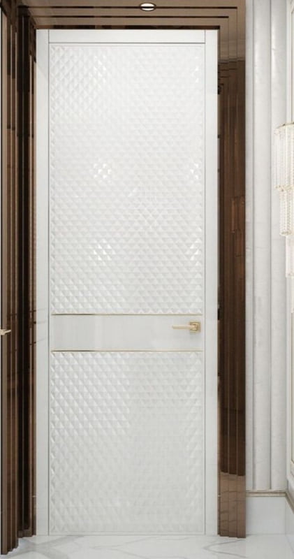 Elegant Diamond 3D HDHMR Door with Luxe White Finish