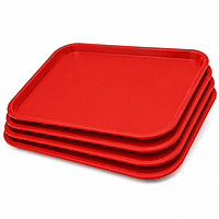 PP TRAY HEAVY RED BLACK