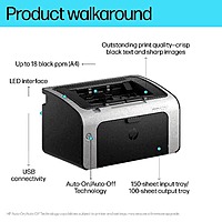 HP LaserJet Pro P1108 Plus Mono Laser Printer – 19 PPM, USB 2.0, Compact Printer