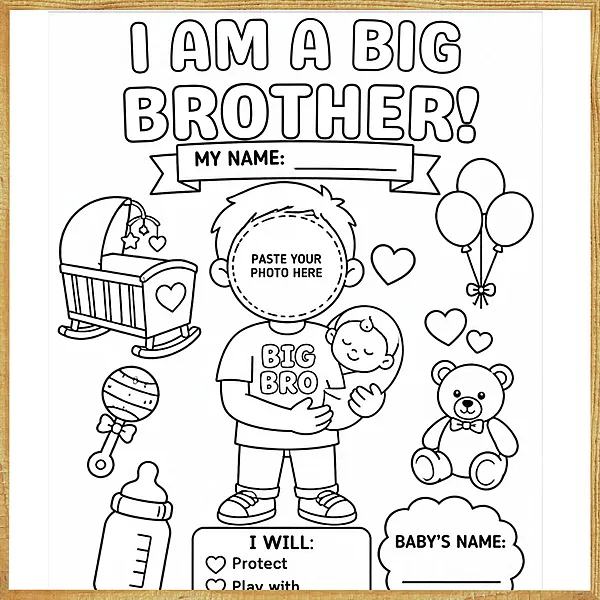 I Am a Big Brother – Colour & Frame Kit