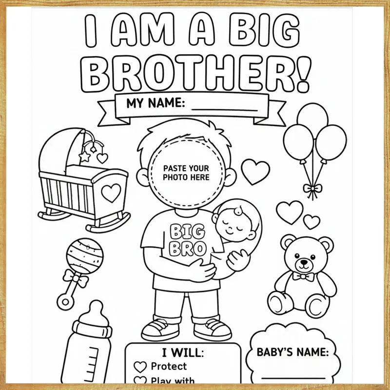 I Am a Big Brother – Colour & Frame Kit
