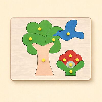 Wooden Nature Peg board Puzzle
