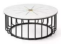 Lark Marble Top Inlay Coffee Table