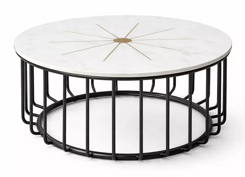Lark Marble Top Inlay Coffee Table