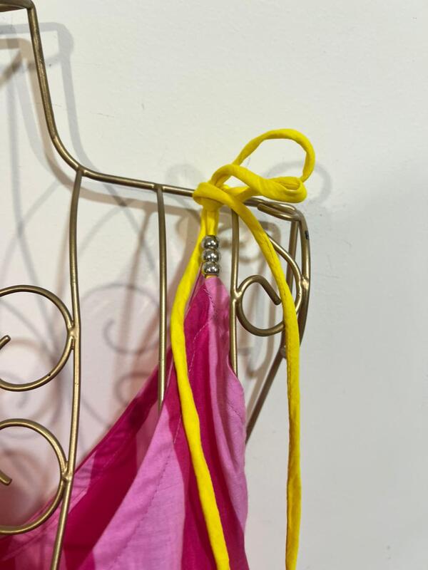 Anika's Free-Size Strappy Dress - Pink & Pink Stripes