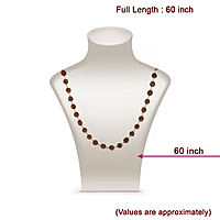 925 Silver Tied Rudraksha Mala - 8mm, 108 Beads, 60 Inches