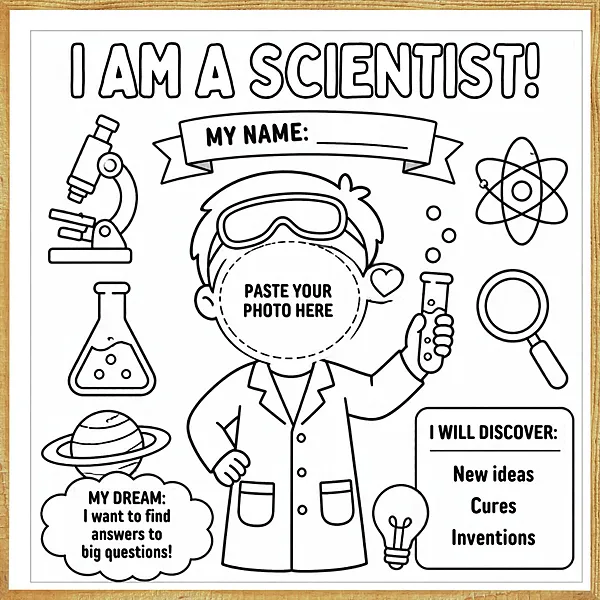 I Am a Scientist – Colour & Frame Kit