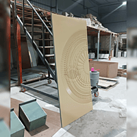 3D HDHMR Deco Painted Door with Intricate Circular Design – Premium Quality