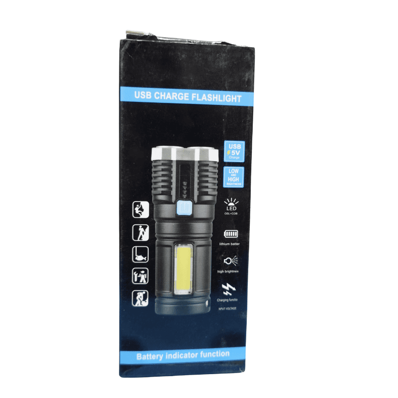 Zigdeal USB Rechargeable Flashlight – Bright LED Torch | Portable | Emergency Light