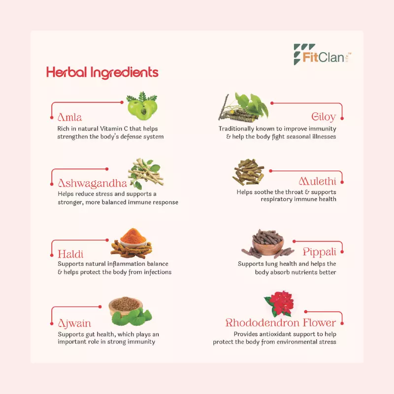 Immunity Boosting Herbal Tea | Ayurvedic Blend with Amla, Ashwagandha & Turmeric