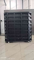 LED DJ table cabinet 1280 mm wide in GI, 2240 x 1280 mm video front, front service – Lumina