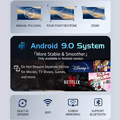 Tonzo Heart Shape Portable Projector - Cinema X-3