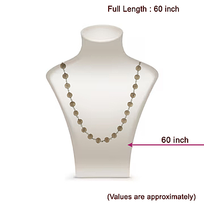 925 Silver Tied Thulasi Malai 8mm - 108 Beads, 60 Inchs