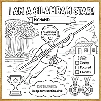 I Am a Silambam Star – Colour & Frame Kit