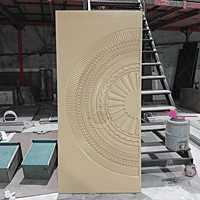 3D HDHMR Deco Painted Door with Intricate Circular Design – Premium Quality