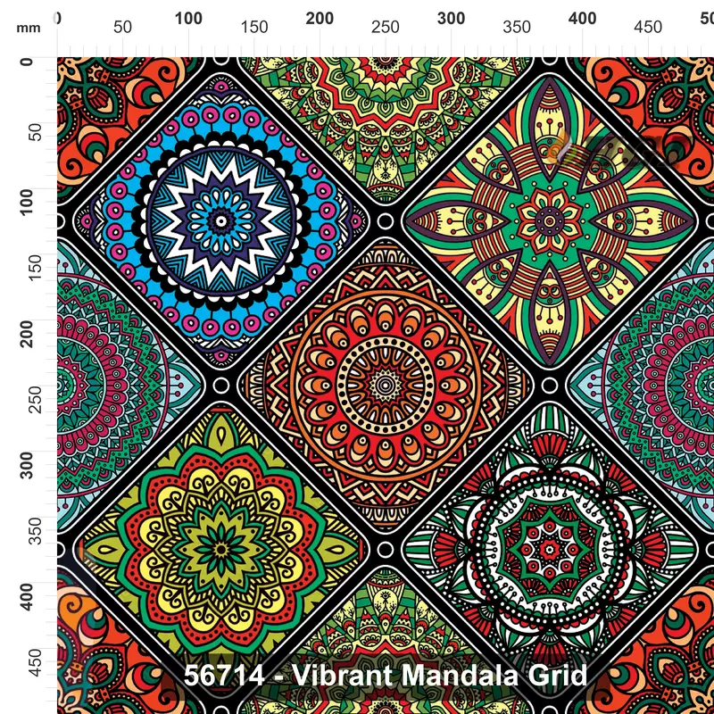 56714 Vibrant Mandala Grid
