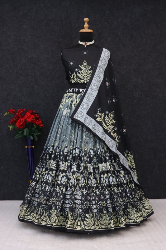 Print Muslin Cotton Lehenga Choli D.52