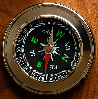 Compass With BSG Logo Engraved