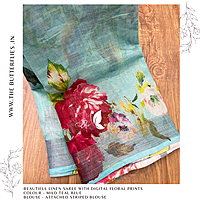 PURE LINEN SAREE  YBRSLIN23438