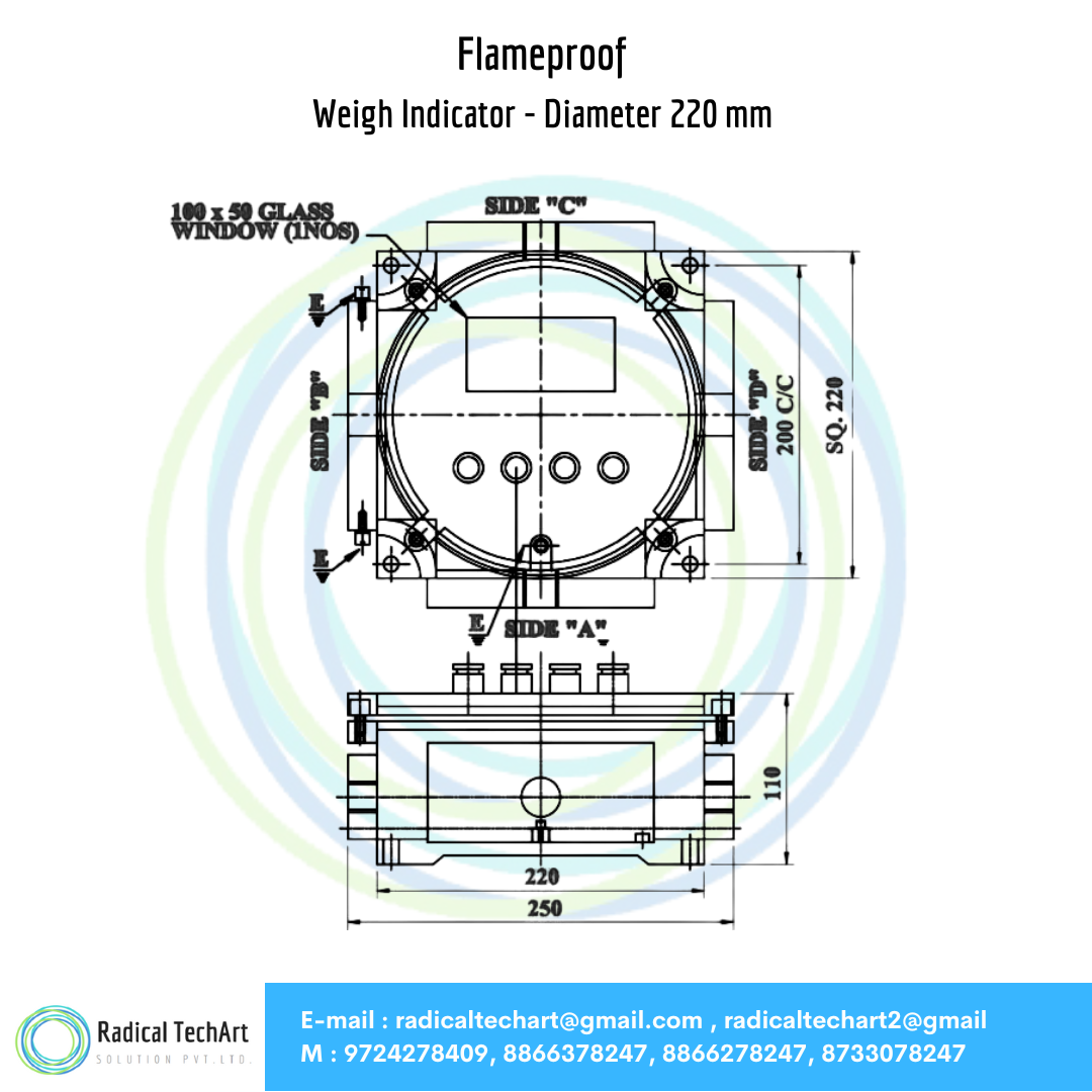 Flameproof Weigh Indicator - Diameter 220 mm