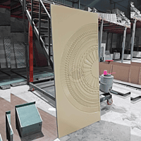 3D HDHMR Deco Painted Door with Intricate Circular Design – Premium Quality