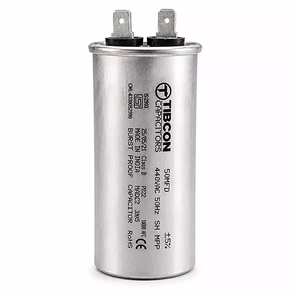 TIBCON 50 MFD (40x102) 440V AL MT AIR CONDITIONERS BURST PROOF CAPACITOR