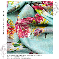 PURE LINEN SAREE  YBRSLIN23438