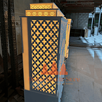 Shree Yantra Backlit Corian Mandir with Folding Doors