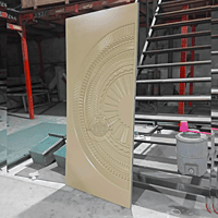 3D HDHMR Deco Painted Door with Intricate Circular Design – Premium Quality