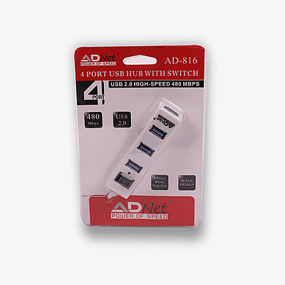 USB 2.0 High-Speed 480 Mbps 4 Port USB Hub