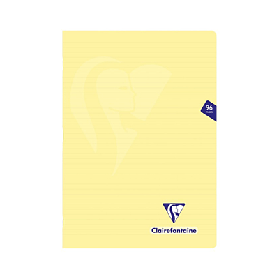 Clairefontaine MIMESYS PASTEL Stapled Notebooks, 90gsm YELLOW
