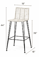 Diamond Weaved Bar Chair
