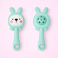 Bunny- Silicone Teether and Rattle - Pack of 1