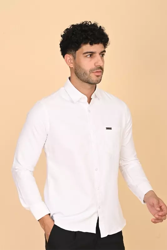 Men's Formal Shirt - White